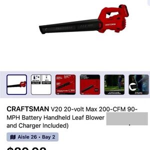 Craftsman Red and Black Leaf Blower